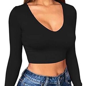 Klassy Network Super Soft Deep V Long Sleeve